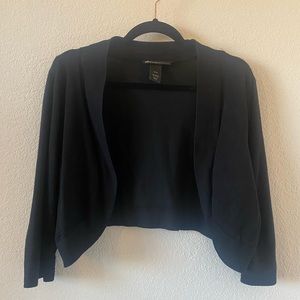 Lane Bryant Black Cropped Cardigan, Size 18/20